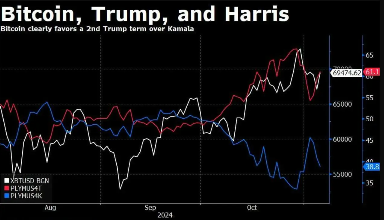 البيتكوين تعكس قرب وصول ترامب للبيت الأبيض 1