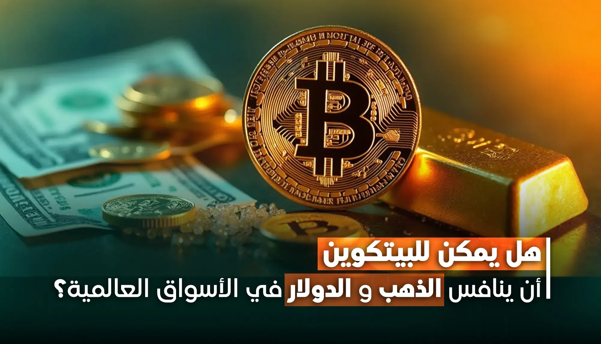البيتكوين والذهب والدولار