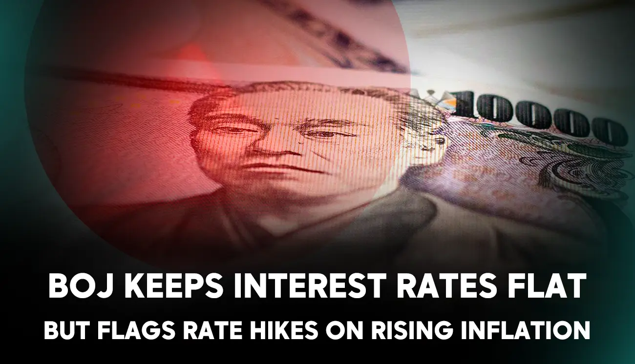 BOJ keeps interest rates flat, but flags rate hikes on rising inflation