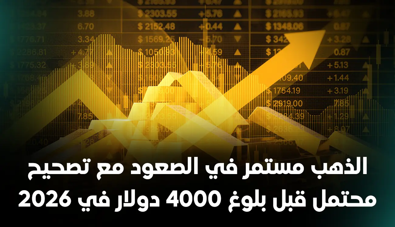 الذهب مستمر في الصعود مع تصحيح محتمل قبل بلوغ 4000 دولار في 2026