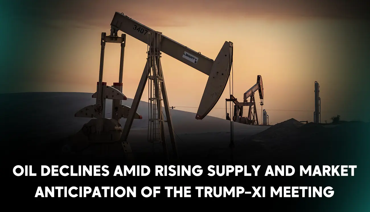 Oil declines amid rising supply and market anticipation of the Trump–Xi meeting
