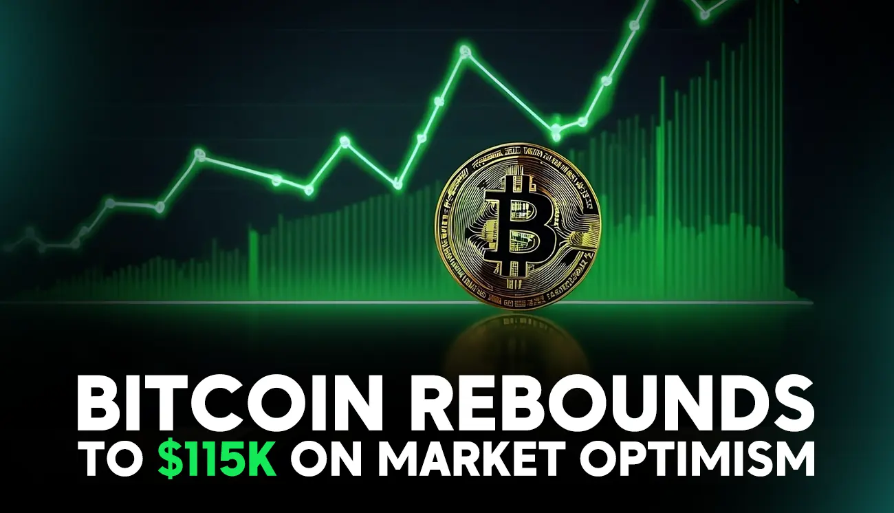 Bitcoin rebounds to $115K on market optimism