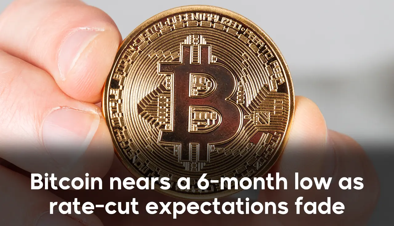 Bitcoin nears a 6-month low as rate-cut expectations fade