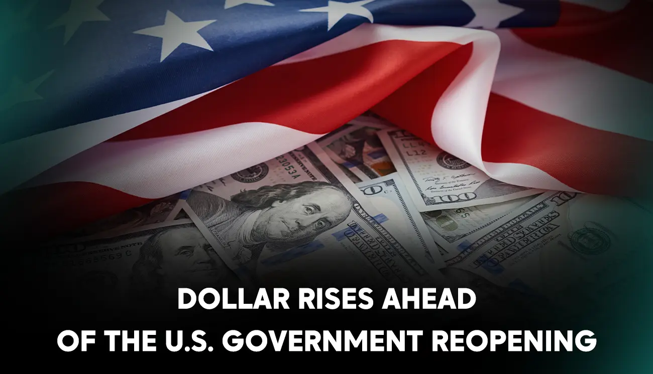 Dollar rises ahead of the U.S. government reopening