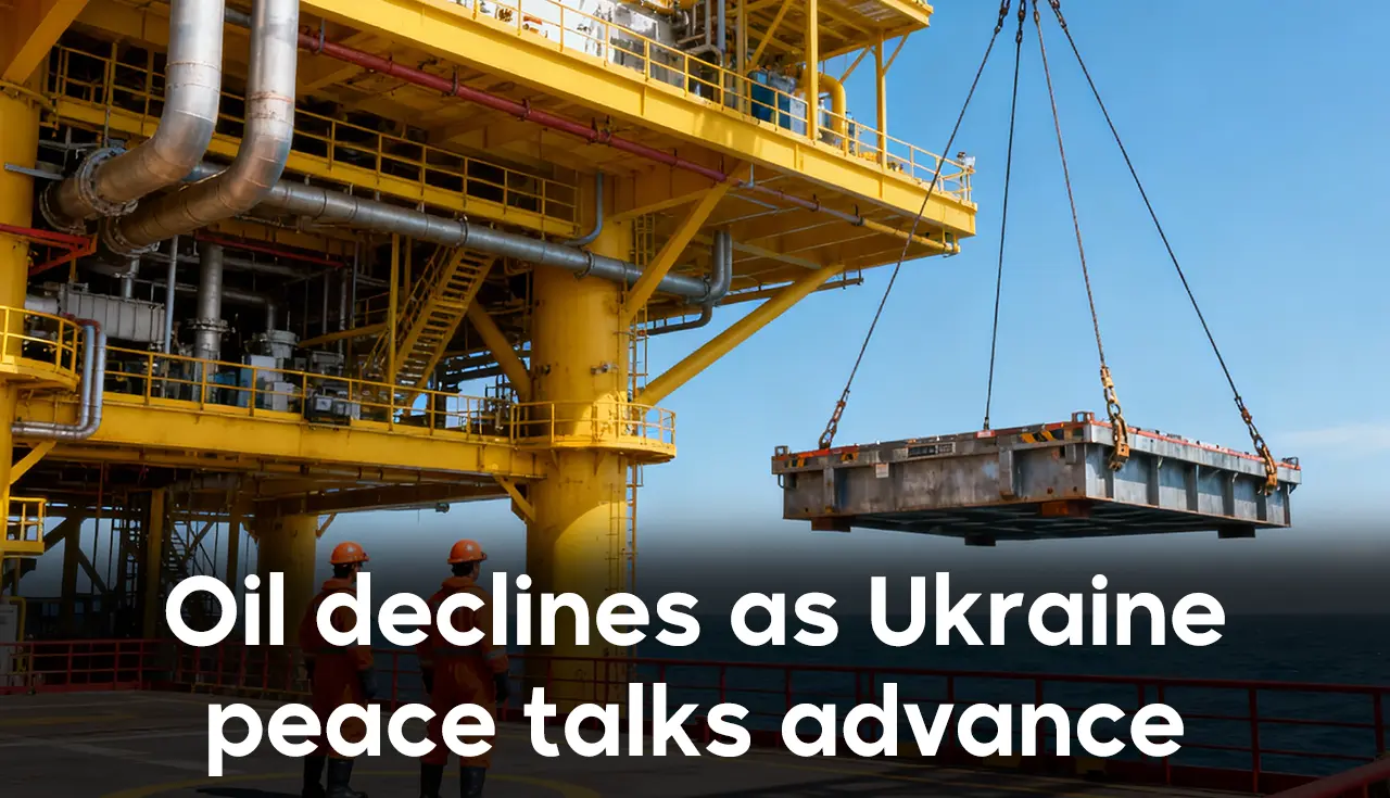 Oil declines as Ukraine peace talks advance