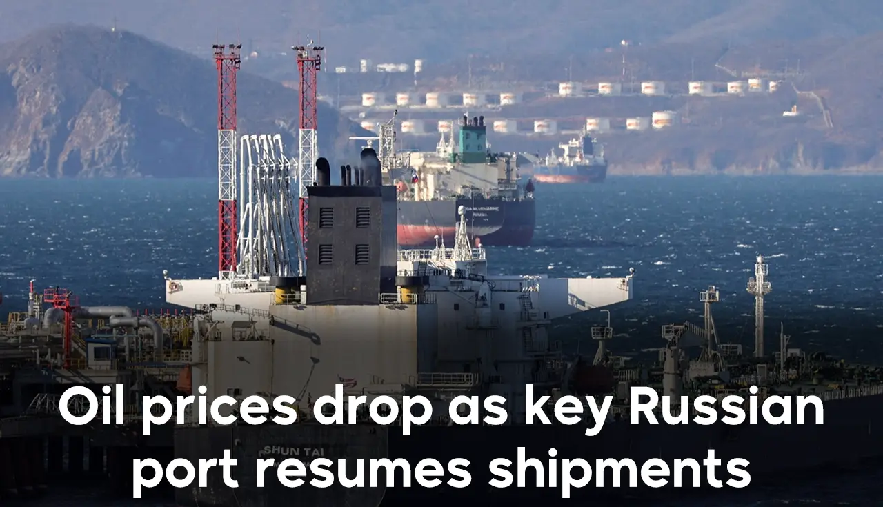 Oil prices drop as key Russian port resumes shipments